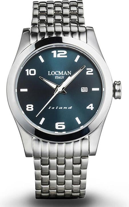 Actual product image Locman Italy Men's Watch Iceland petrol Ref. 0613A (Watch with gemstone, 40 mm)