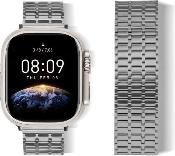 Produktbild MU Classic Stainless Steel Series Edelstahl Armband (24 mm, 42 mm, 44 mm, 45 mm, Edelstahl, Apple Watch Series 8, Apple Watch Series 3, Apple Watch Series 9, Apple Watch Series 1, Apple Watch Series 2, Apple Watch Series 7, Apple Watch Series 4, Apple Watch SE, Apple Watch Series 6, Apple Watch Series 5)