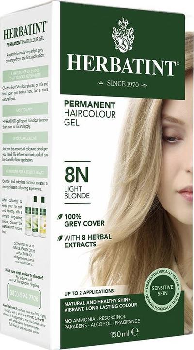 Actual product image Herbatint Haarfärbegel 8N Hellblond (8N light blonde)