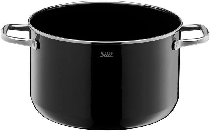 Actual product image Silit Elegance Line cooking pot set 16 cm/20 cm/24 cm, black (24 cm, Pan set + pot set, Stainless steel)