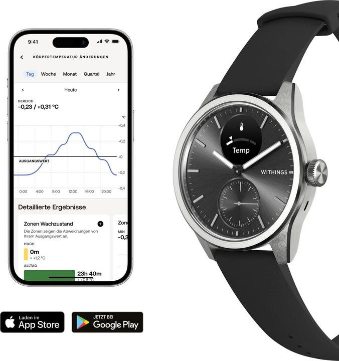Actual product image Withings ScanWatch 2 (42 mm, WLAN only)