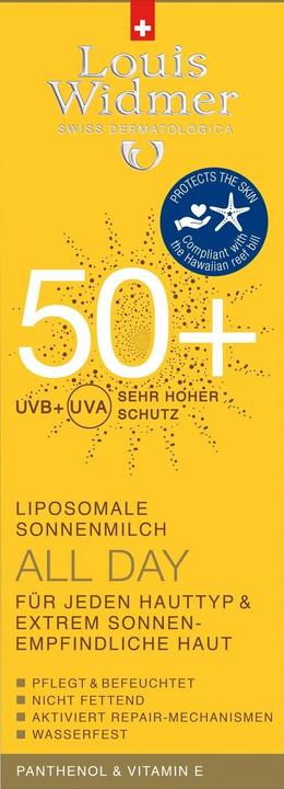 Image du produit Louis Widmer ALL DAY 50+ écran solaire parfumé tube (Crème solaire, SPF 50+, 100 ml, 135 g)