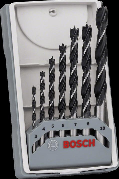 Actual product image Bosch Professional Zubehör PRO Wood HSS wood twist drill bit set. 7 pcs. (6 mm, 3 mm, 5 mm, 8 mm, 2 mm, 4 mm)
