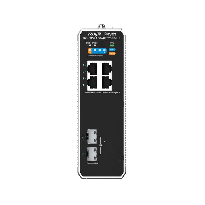 Image du produit Ruijie Commutateur industriel Reyee RG-NIS2100-4GT2SFP-HP (4 Ports)