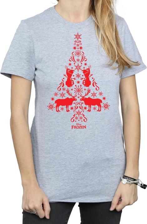 Immagine prodotto Disney Frozen Christmas Tree Maglietta Ampia Donna (XL)