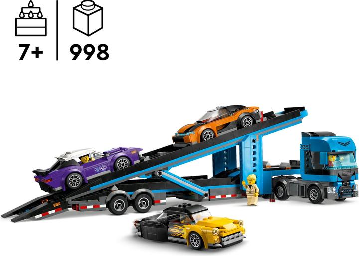 Produktbild LEGO Autotransporter mit Sportwagen (60408, LEGO City)