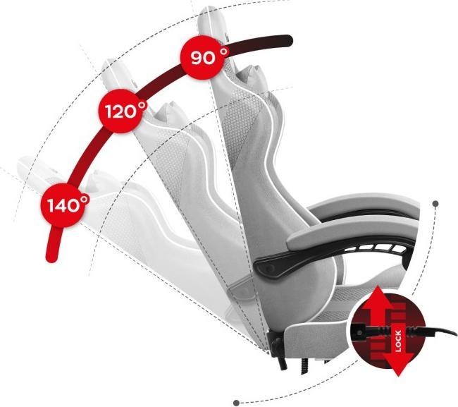 Productafbeelding Huzaro FORCE 4.7 WHITE MESH Gaming Stoel
