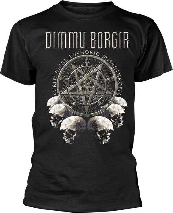 Actual product image Dimmu Borgir Puritanical Euphoric Misanthropia Skulls (Black) T (XXL)