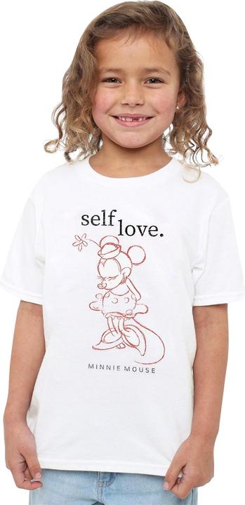 Actual product image Disney Childrens/Kids Self Love Minnie Mouse Valentine's Day T-Shirt (128)