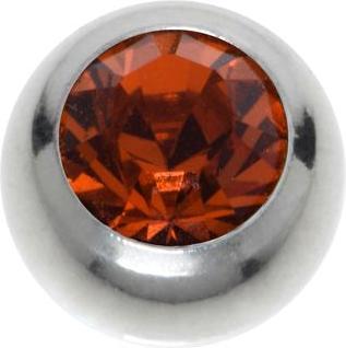 Bijouteria Piercingverschluss (Edelstahl, Kristall)