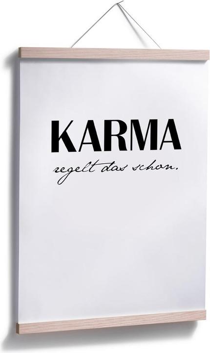 Actual product image Trenddeko Poster Karma regulates it already 24 x 30 cm, paper (24 x 30 cm)