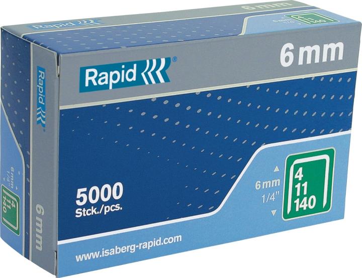 Produktbild Rapid Typ 140 Flachdrahtklammer 6 mm (5000 Blätter)