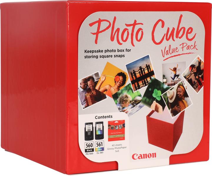 Immagine prodotto Canon PG-560 / CL-561 Foto Cubo Value Pack PP-201 13x13 cm 40 fogli (CMYK)