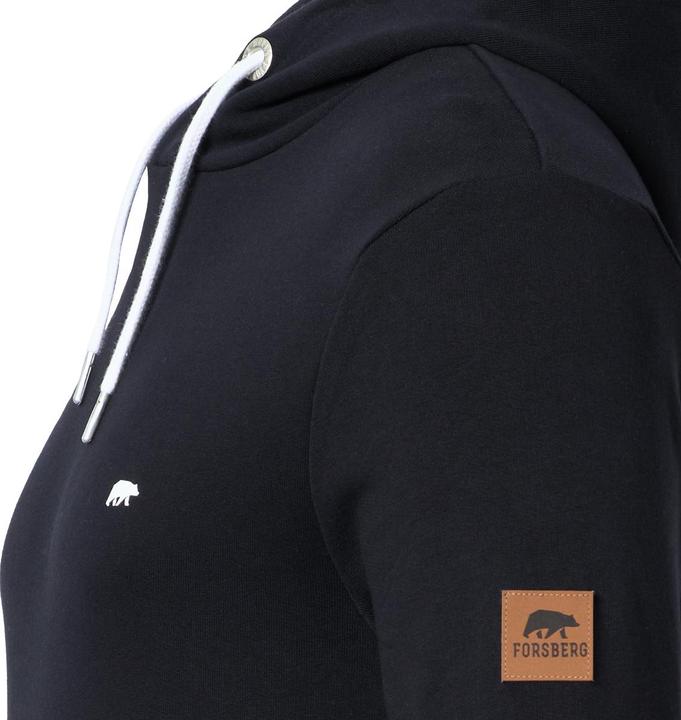 Actual product image Forsberg Hoodie with logo on chest and back black, pastel blue (4XL)