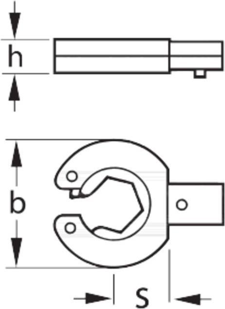 Produktbild Robbyrob WALTER Offenes Ringratschen-Einsteckwerkzeug, Schlüsselweite: 12 mm