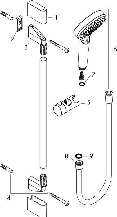 Image du produit hansgrohe Crometta Duschset 100 Vario mit Duschstange 65 cm