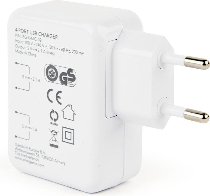Image du produit Energenie Chargeur USB Uni4fach (15 W)