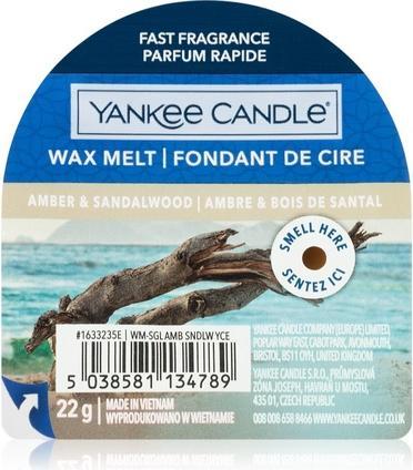 Actual product image Yankee Candle Scented Wax Platelets Amber & Sandalwood