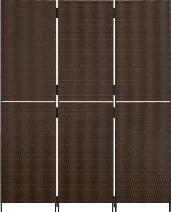Produktbild VidaXL Paravent 3-tlg. Braun Poly Rattan,Farbe: Braun,Material: Poly