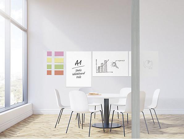 Produktbild Magnetoplan Haftnotiz Static Notes, DIN A4, 250 Stück sortiert (297 x 210 mm)