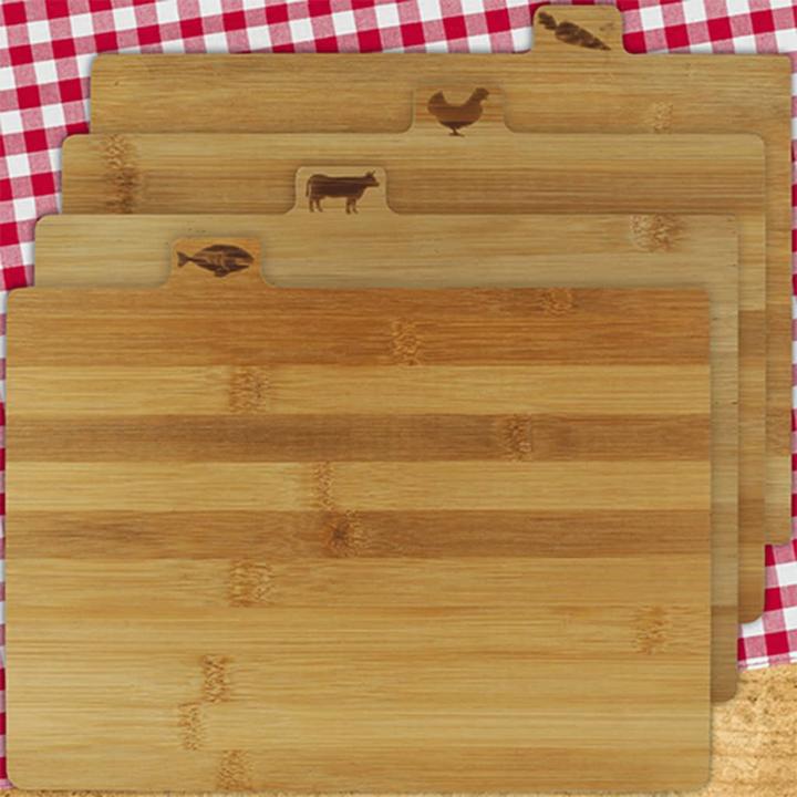 Actual product image Natura Punto 5-piece bamboo chopping board set
