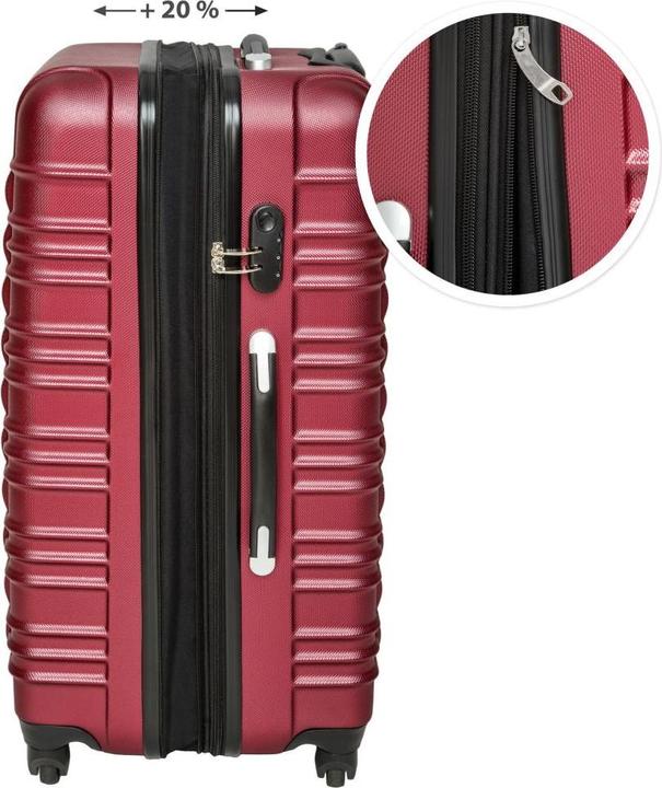 Produktbild tectake Hartschalenkofferset (106 l, M (50 - 90l), L (90 - 115l))