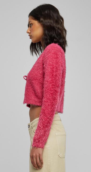 Actual product image Urban Classics Ladies Tied Cropped Feather Cardigan - 117653 (XL)