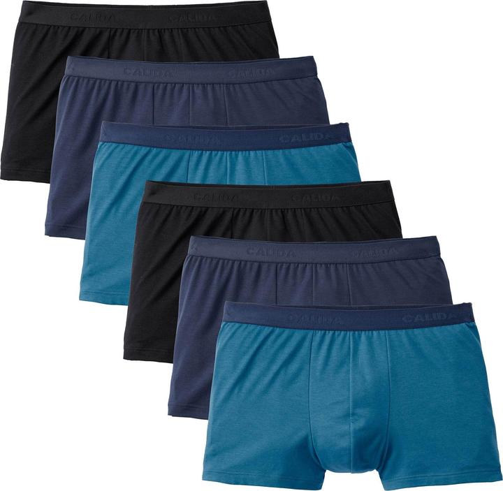 Calida Boxershort Casual Figurbetont New Boxer Natural Benefit 3P (XXL, 6er Pack)