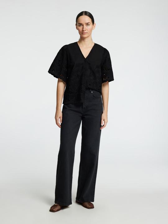 Produktbild Selected Femme Slfdahlia Ss Broderi Shirt Noos (42)