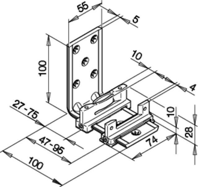 Immagine prodotto HAWA Guide a pavimento -Confort 120 per porte scorrevoli, doppie