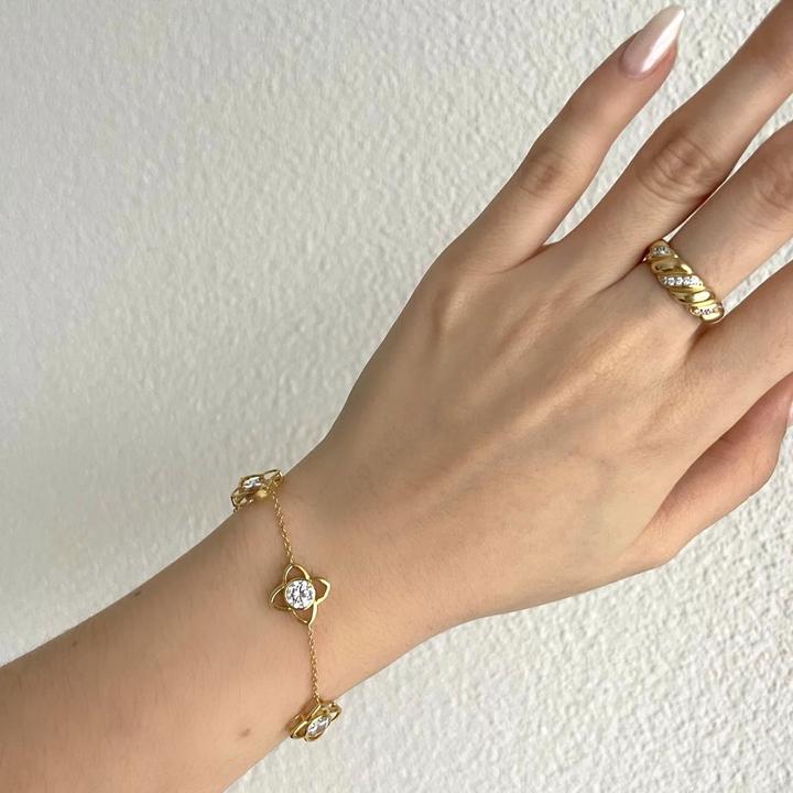 Produktbild Candy Armband Gemma, 925 Sterling Silber, vergoldet (20 cm, 925 Sterling Silber, 18k vergoldet)