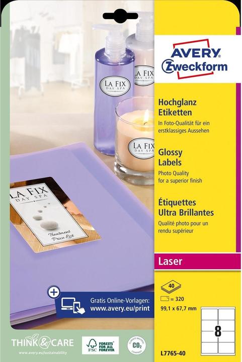 Actual product image Avery Photo labels, 99.1x67.7