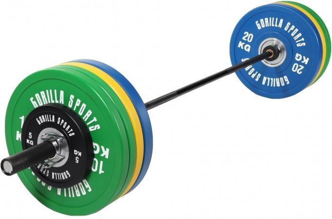 Image du produit Gorilla Sports Ensemble d'haltères longs Bumper Plates (1 x 140 kg)