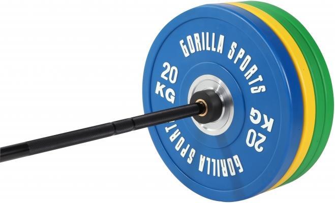 Image du produit Gorilla Sports Ensemble d'haltères longs Bumper Plates (1 x 140 kg)