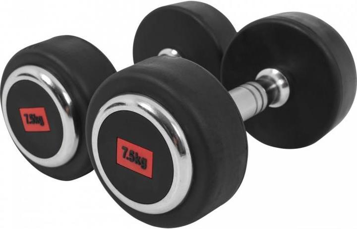 Image du produit Gorilla Sports Haltère court Profi en caoutchouc (2 x 7,5 kg)