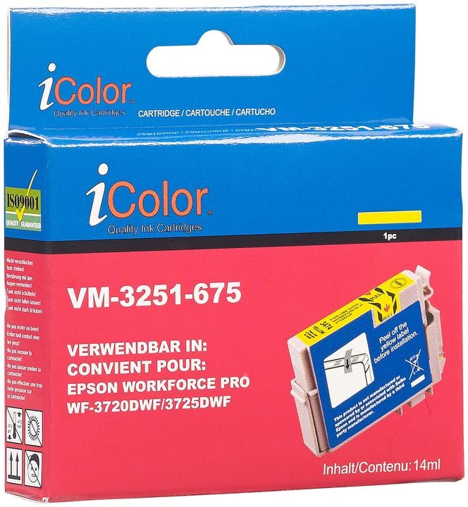 Produktbild IColor Tintenpatrone für Epson-Drucker (ersetzt T3474 / 34XL), yellow, 14 ml (Y)