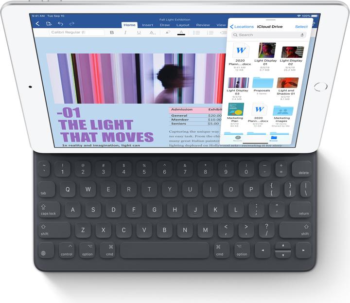 Actual product image Apple iPad (2019) (WLAN only, 10.20", 128 GB, Silver)