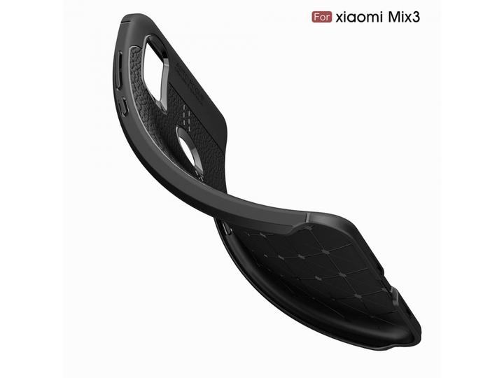 Actual product image Screenguard Xiaomi Mi Mix 3 Sleeve Leather Design TPU Cover (Mi Mix 3)