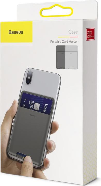 Produktbild Baseus back stick silicone card bag French grey (Universal)