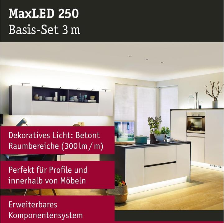 Actual product image Paulmann MaxLED 250 Stripe Set (Warm white, 300 cm, Indoor)