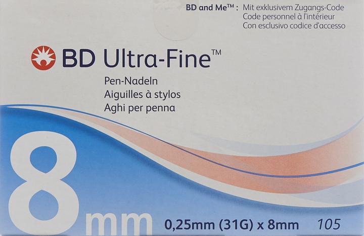 Produktbild BD Pen Nadel 31G 0.25x8mm (Pen Nadeln + Einmalkanülen)