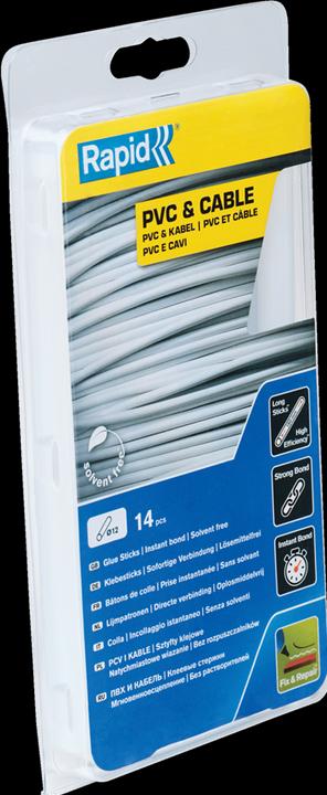 Actual product image Rapid PVC & cable glue sticks Ø12x190mm 14 pieces