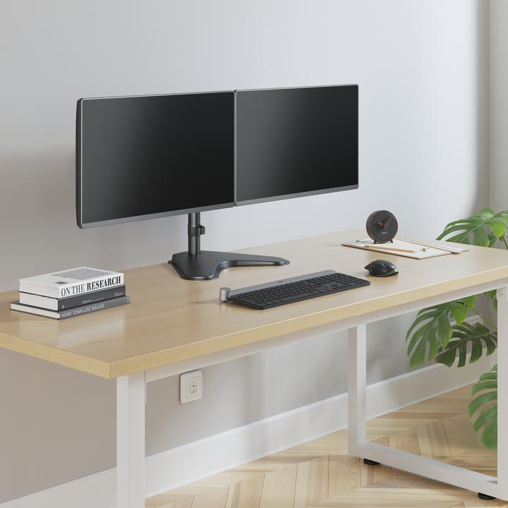 Produktbild Manhattan Standfuss Monitorarm für zwei Monitore 33 813 (Tisch, 32")
