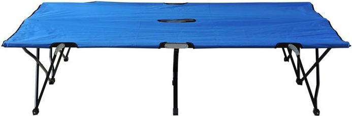 Actual product image Swisshandel24 Folding camping bed for 2 people Camp bed Folding bed with carrying bag, load capacity up to 136 kg