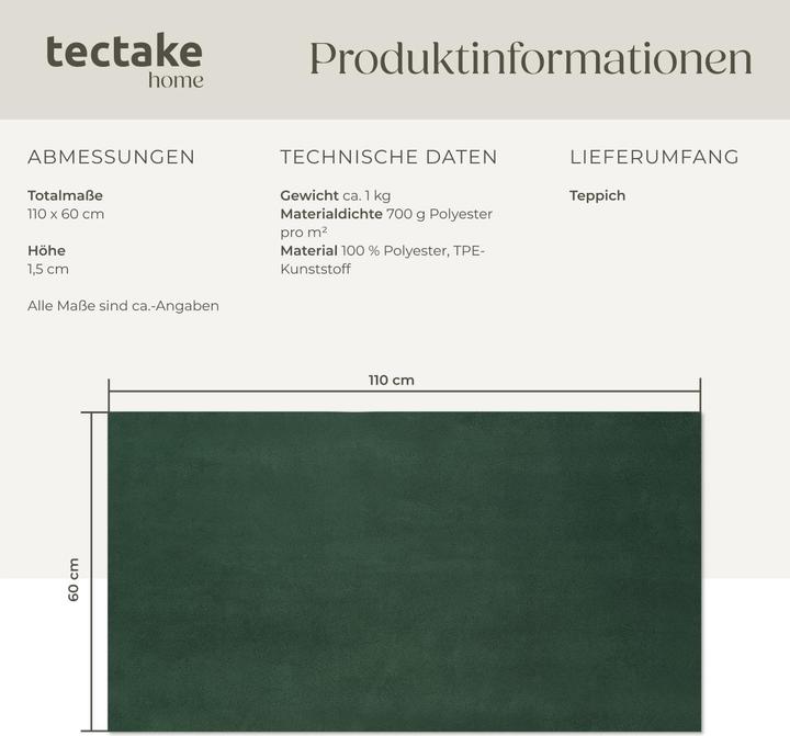 Actual product image tectake Short pile carpet Soft Zone (60 x 110 cm)