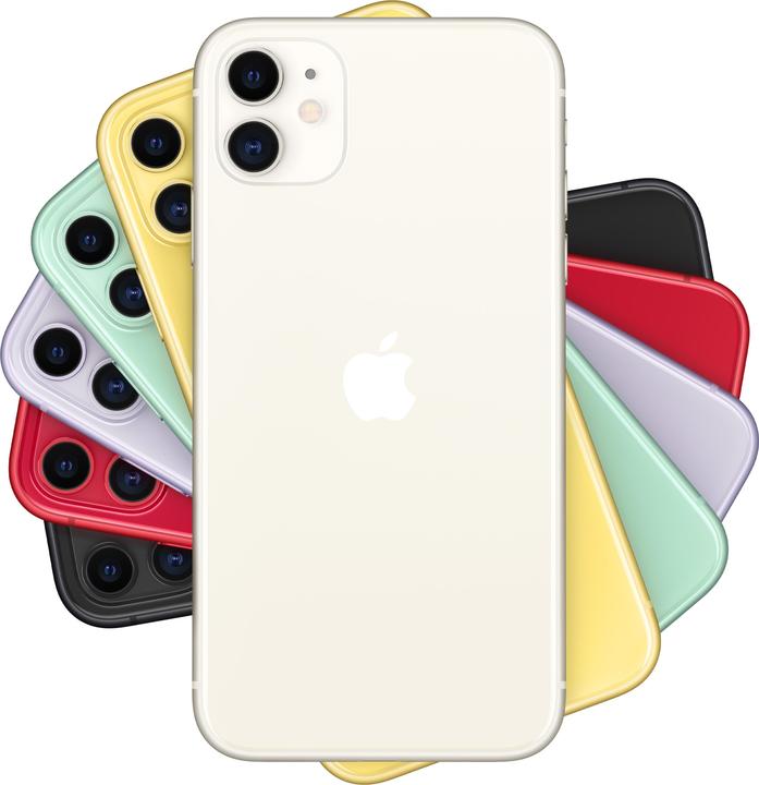 Productafbeelding Apple iPhone 11 (128 GB, Wit, 6.10", SIM + eSIM, 12 Mpx, 4G)
