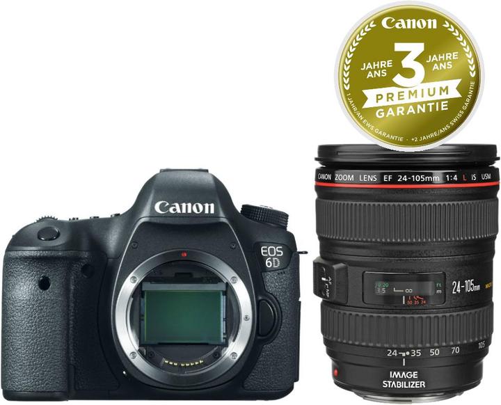 Canon Kit EOS 6D 24-105mm f/4 L IS USM - 3 ans de garantie Premium