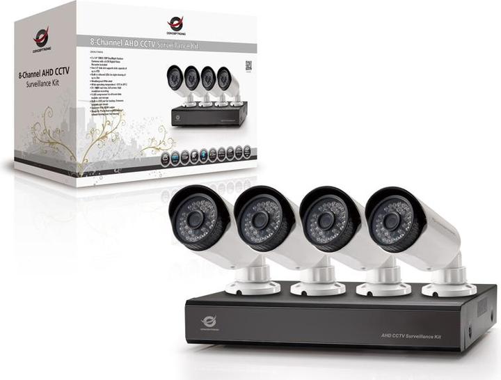 Image du produit Conceptronic C8CHCCTVKITD Kit de surveillance CCTV AHD 8 canaux (1280 x 720 pixels)