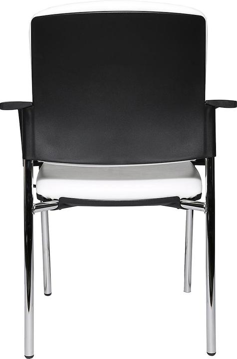 Image du produit Topstar Siège visiteur BtoB 10, piétement 4 pieds, revêtement similicuir, empilable, accoudoirs
