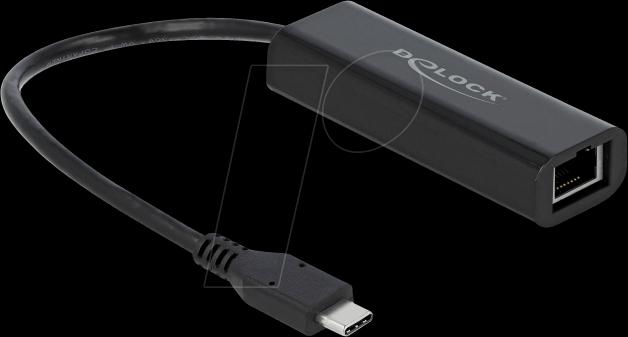Productafbeelding Delock USB Type-C adapter (Thunderbolt 3, USB-C, RJ45 2.5 Gigabit Ethernet (1x))